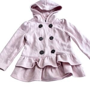Calvin Klein girls pink peplum sweatshirt cardigan jacket 2T